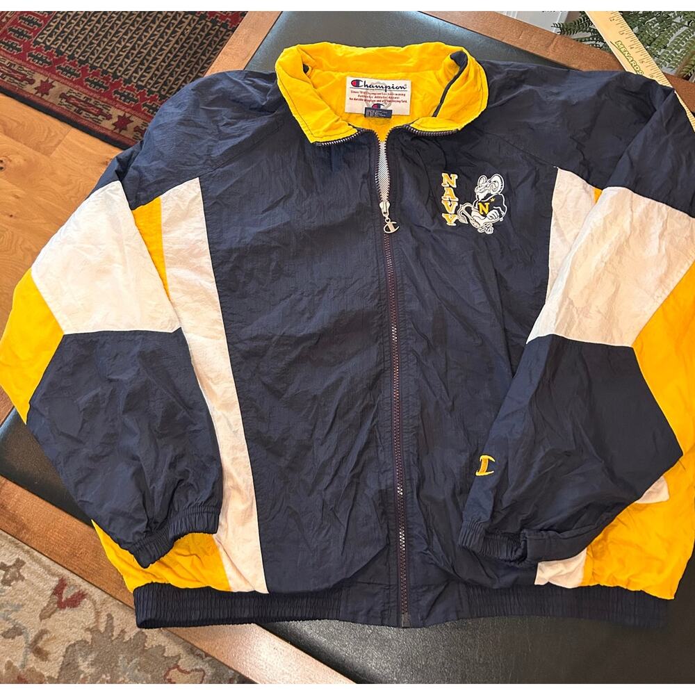 Vintage Champion Navy Midshipmen Windbreaker Jacket